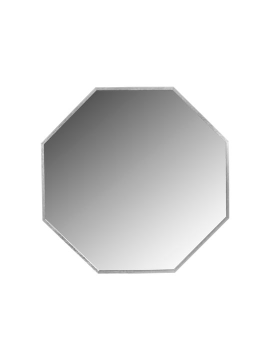 HomeMarkt Wandspiegel mit Silber Metallisch Rahmen 55.5x55.5cm 1Stück