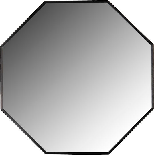 HomeMarkt Като Огледало за Стена с Черен Металик Рамка 55.5x55.5см 1бр