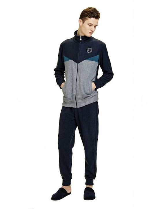 Noidinotte Men's Winter Pajamas Set BLUE