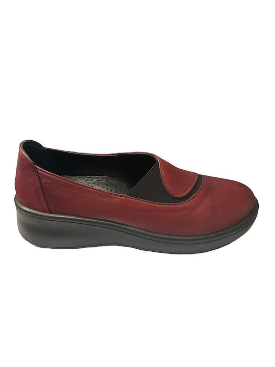 Manlisa Leather Women's Moccasins in Burgundy C...