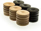 Manopoulos Wooden Checkers for Backgammon Brown