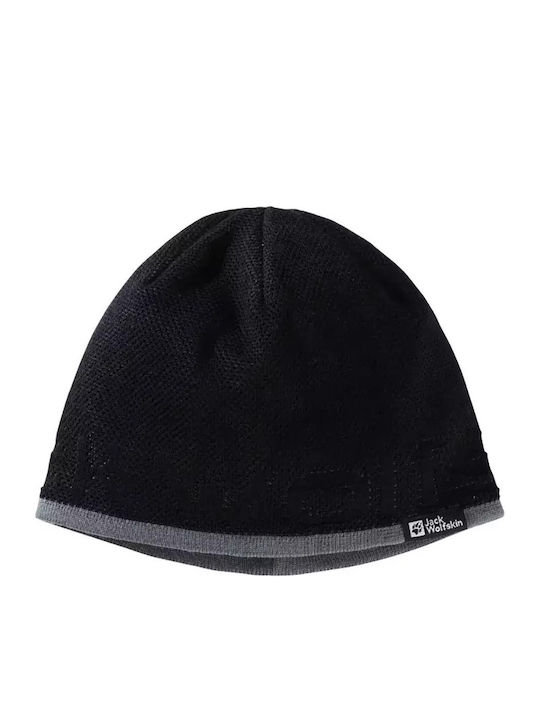 Beanie Unisex Σκούφος Πλεκτός σε Μαύρο χρώμα