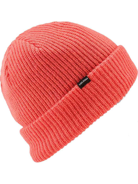 Sweep Lined Beanie Unisex Σκούφος Πλεκτός σε Πορτοκαλί χρώμα