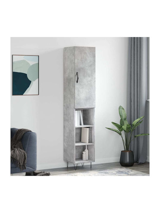 Cabinet De Birou Din Lemn Gri Beton 34.5x34x180cm