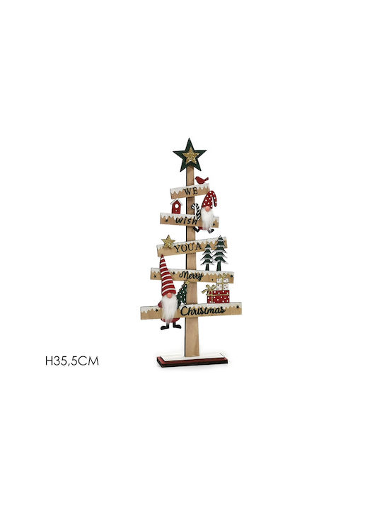 Weihnachtsdekoration Baum Mit Aufschrift 35.5cm Beige