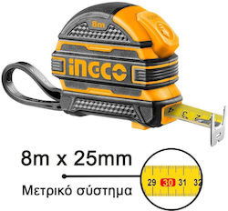 Ingco Μετροταινία με Αυτόματη Επαναφορά 25mm x 8m