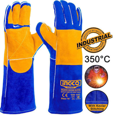 Ingco Gloves for Work Welding Leather 1pcs