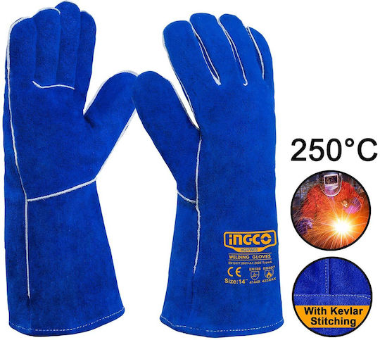 Ingco Gloves for Work Welding Leather 1pcs