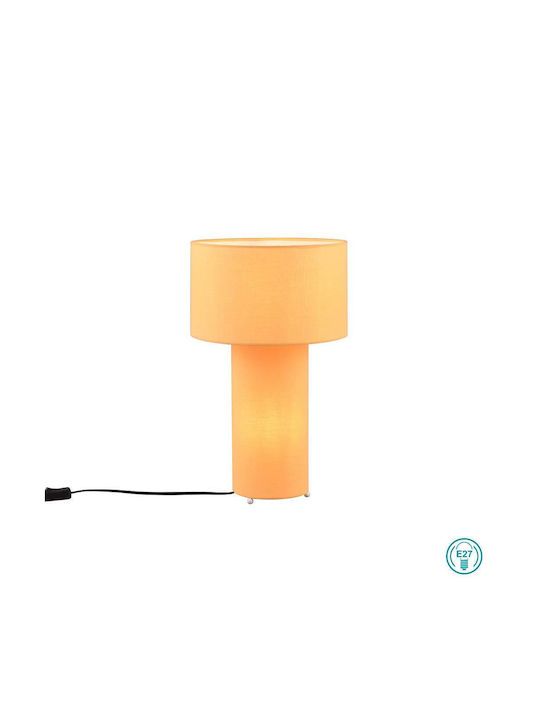 Trio Lighting Metal Table Lamp for Socket E27 with Yellow Shade and Base