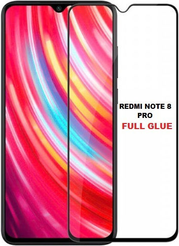 Full Glue Full Face Tempered Glass Μαύρο (Redmi Note 8 Pro)
