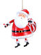 Saint Hanging Santa Claus Ornament Polyresin Red