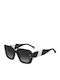 Carolina Herrera Women's Sunglasses with Black Horn-Rimmed Frame and Grey Gradient Lenses HER 0186/S 80S/9O