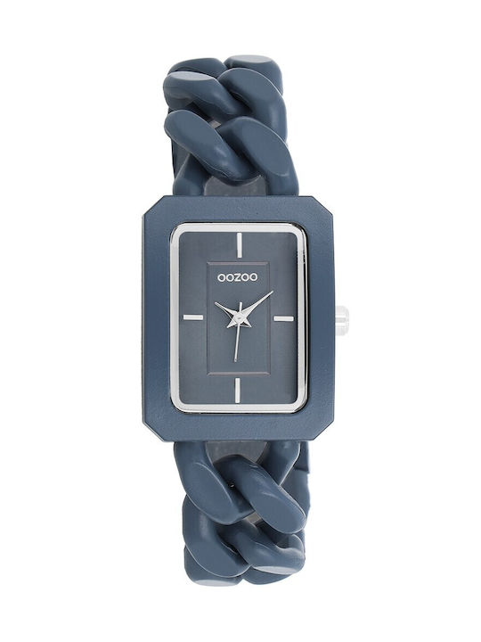 Oozoo Uhr mit Blau Metallarmband