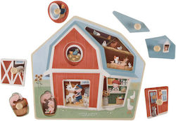 Ξύλινο Παιδικό Puzzle Σφηνώματα Little Farm 6pcs για 1+ Ετών Little Dutch