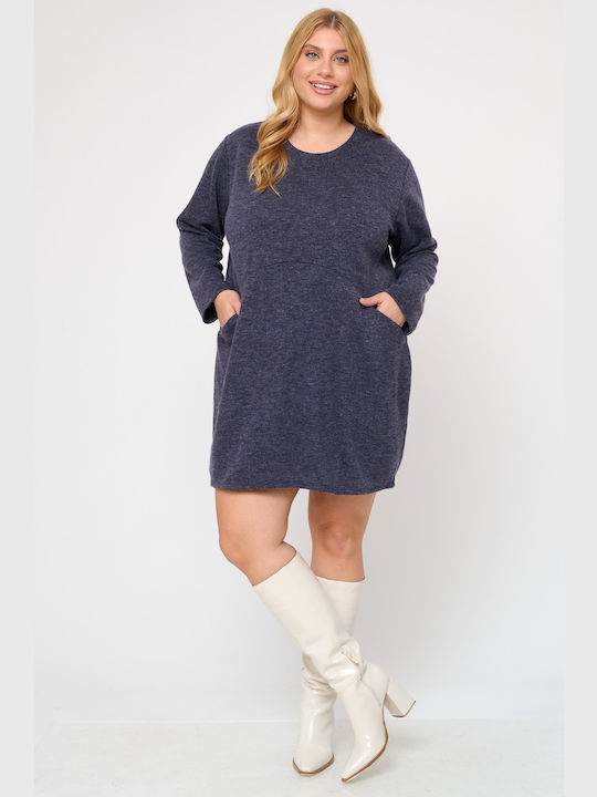 Jucita Mini Dress Knitted Blue