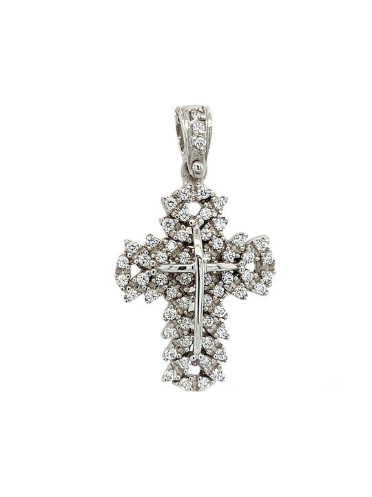 Xryseio Women's White Gold Cross 14K