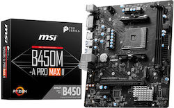 MSI B450M-A Pro Max II Motherboard Micro ATX with AMD AM4 Socket