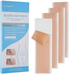 Hodaf Silicone Scar Sheets 4cmx15cm Επιθέματα Σιλικόνης Ανάπλασης Ουλών 4τμχ
