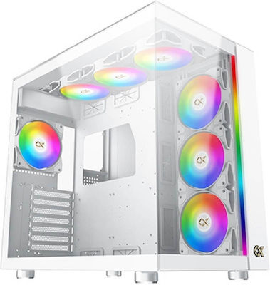 Xigmatek AQUA Ultra Arctic Gaming Full Tower Computer Case with Window Panel and RGB Lighting White