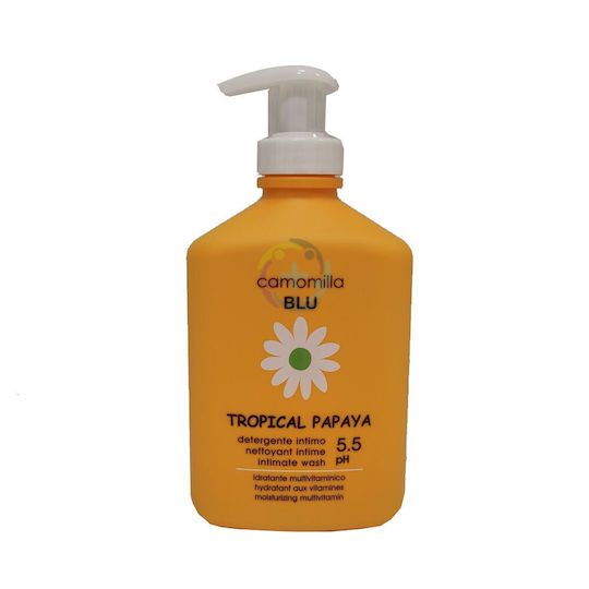 Camomilla BLU Tropical Papaya Υγρό Καθαρισμού για την Ευαίσθητη Περιοχή με Χαμομήλι 300ml