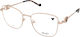 Liu Jo Women's Metal Gold Prescription Eyeglass Frame LJ2168-770