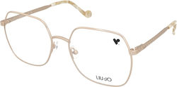 Liu Jo Damen Metallisches Brillengestell Gold L...