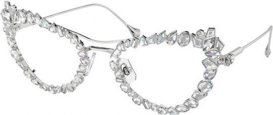 Swarovski Дамски Металик Рамки За Очилa Сребристи SK7011 4001SB