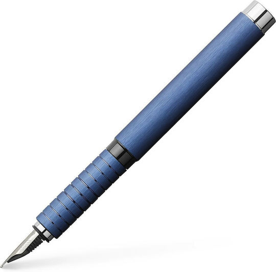 Faber-Castell Calligraphy Pen Fine Blue made of Aluminum with Red Ink