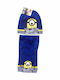 Hat Kids Beanie Set with Scarf & Gloves Knitted Blue