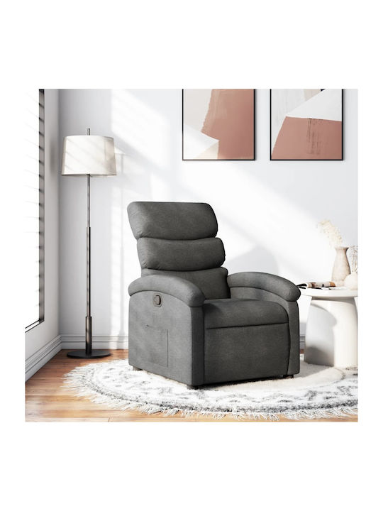 Relax Armchair with Footstool Dark Grey 70x92x9...