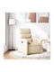 Relax Armchair with Footstool Cream 70x92x99.5cm