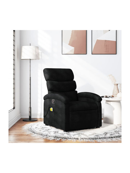 Relax Armchair Massage with Footstool Black