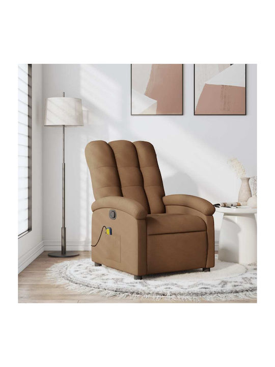 Πολυθρόνα Relax Massage με Υποπόδιο Καφέ 70x93x...