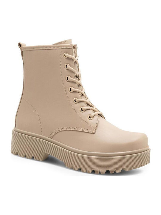 Damen Chelsea Stiefeletten Beige