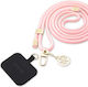 Guess CBDY Cord Nylon Metal Charm Neck Strap for Mobile Phones Pink