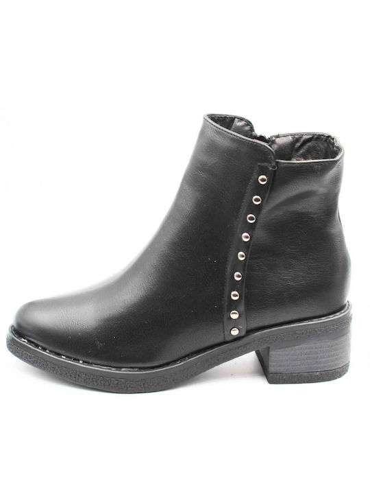 Plato Damen Knöchelstiefel Schwarz