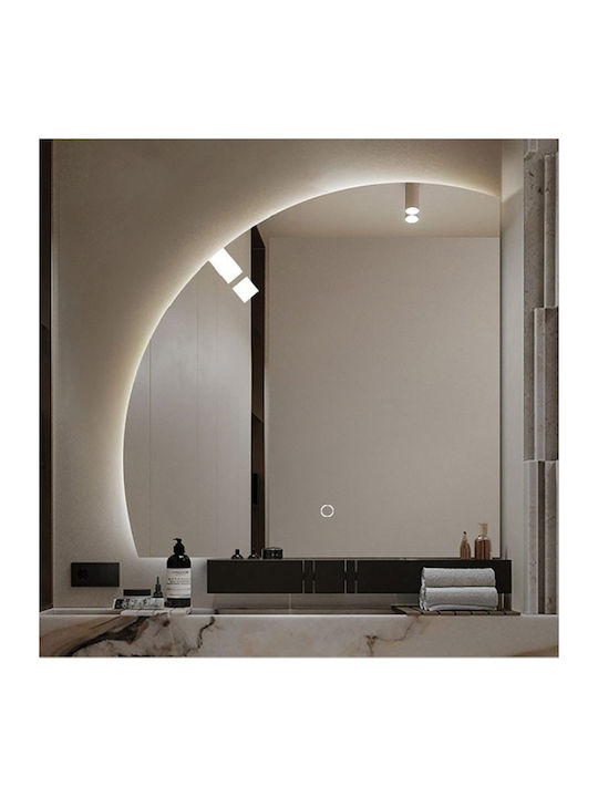 Gloria Galileo Bathroom Mirror made of Plastic 100x90cm White