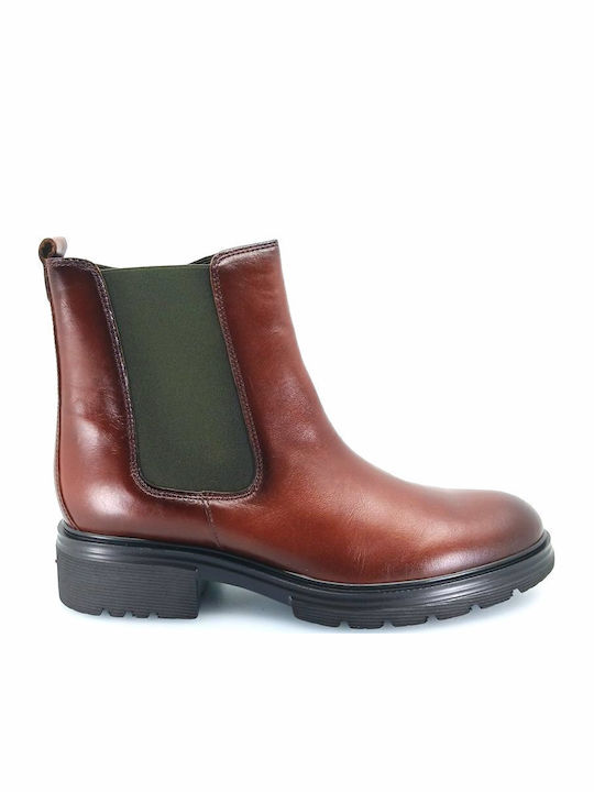 Leather Women's Chelsea Ankle Boots Brown