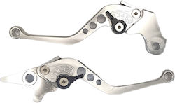 Set of Motorcycle Brake/Clutch Levers Adjustable for Honda GTR 150 Silver MAN2233 Set of Motorcycle Brake/Clutch Levers Adjustable for Honda GTR 150 Silver MAN2233