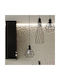Sollux 3p Pendant Light Black with Socket E27 38x38x20cm