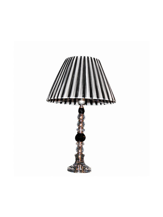 DITS Lighting Κρυστάλλινο Πορτατίφ με Ασημί Καπέλο και Βάση