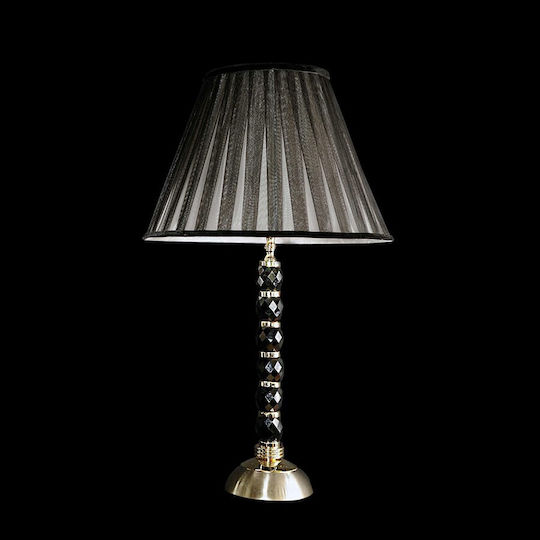 DITS Lighting Kristall Tischlampe mit Silber Schirm