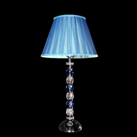 DITS Lighting Κρυστάλλινο Πορτατίφ με Μπλε Καπέλο