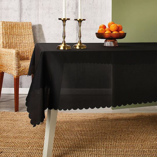 Whitegg Tablecloth Stain Resistant Black 140x140cm
