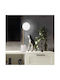 Viokef Metal Table Lamp for Socket G9 with White Shade and Base