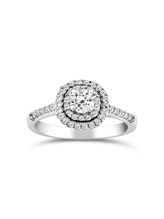 Chrilia Single Stone from White Gold 14K