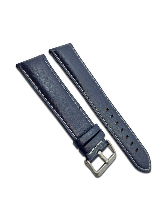 Leather Strap Blue 22mm