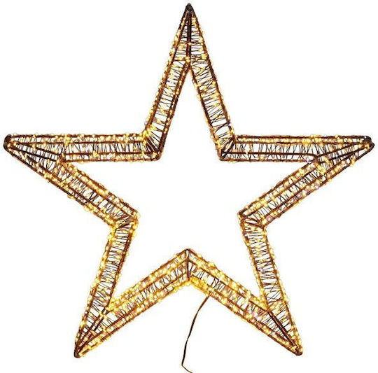 TnS Plastic Illuminated Christmas Decorative Pendant Star 5x3x36cm White