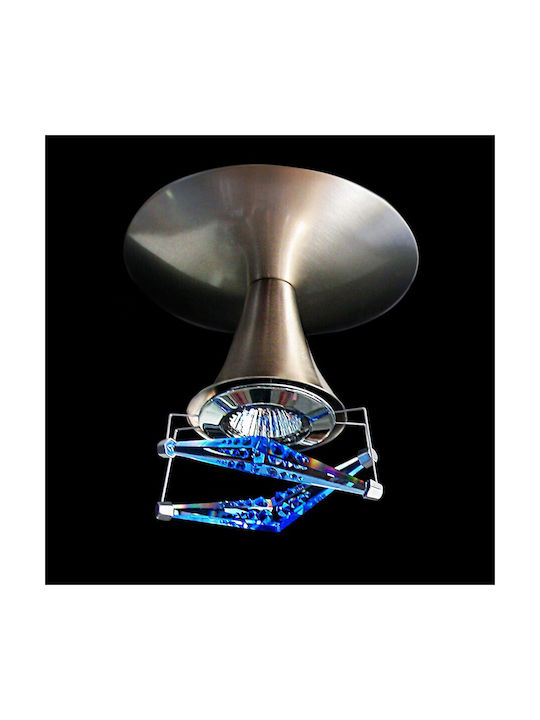 DITS Lighting Ceiling Mount Light Silver with Crystals