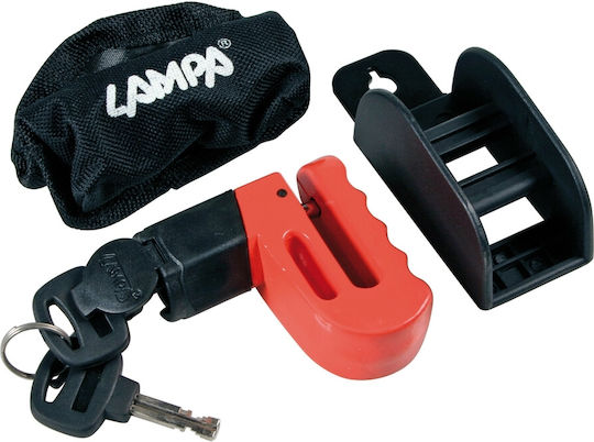 Moto Discovery Motorcycle Disc Brake Lock with 6mm Pin in Red